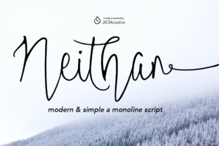 Neithan Font: A Monoline Script for Handmade Products
