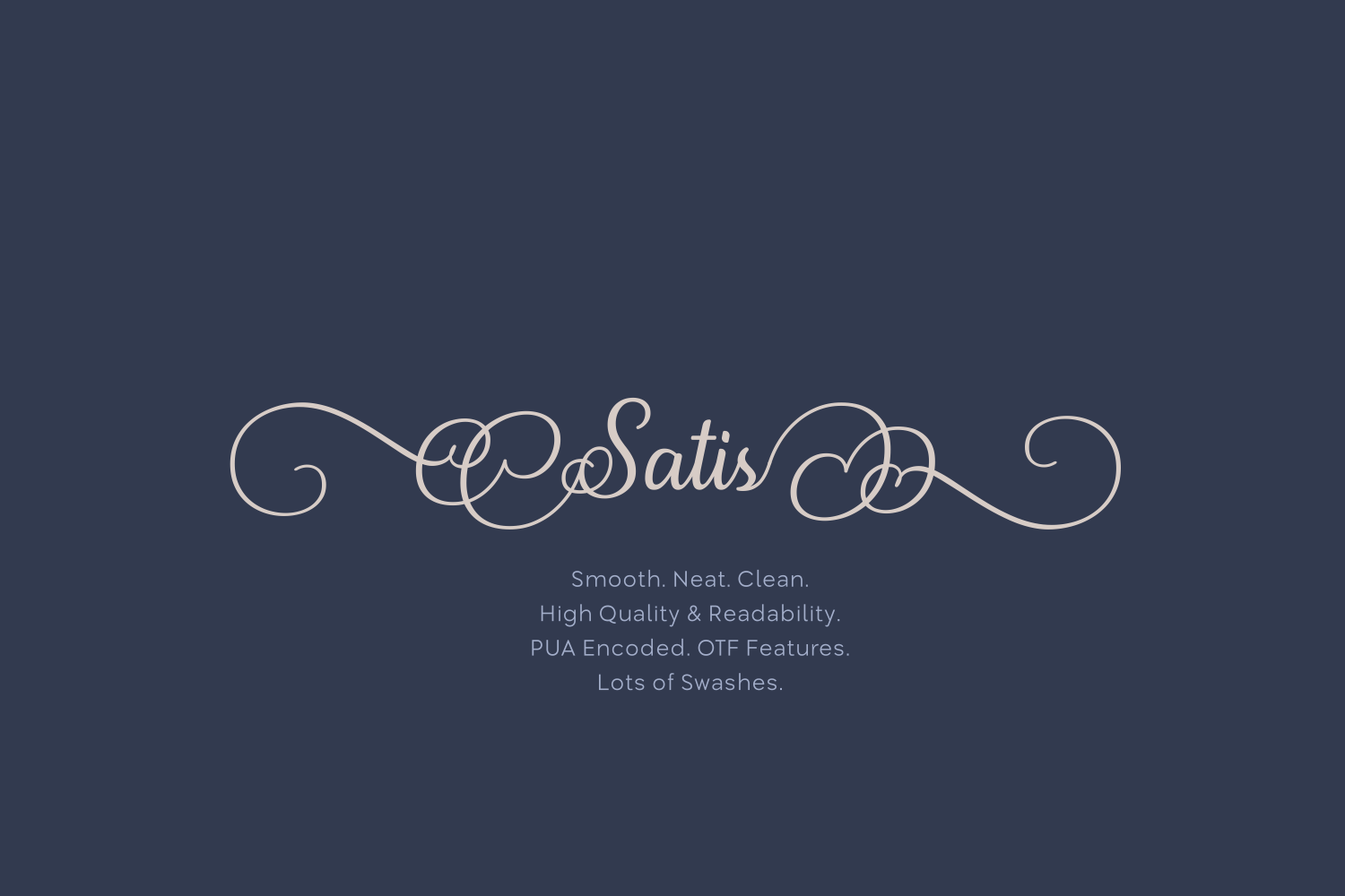 Satis Font: Elegant Script for Handmade Products
