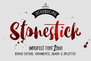Stonestick Font: Hand Painted Charm for Makers